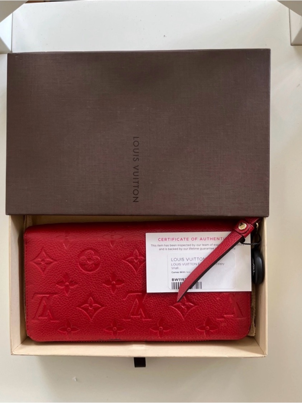 Louis Vuitton Empriente Red Leather Zippy Wallet